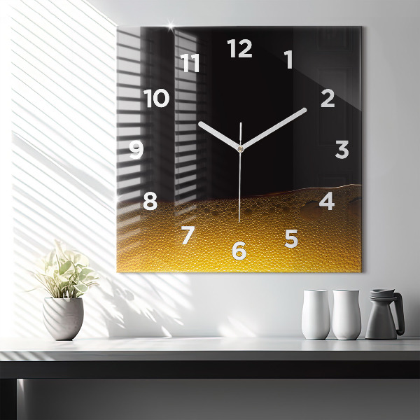 Square wall clock Orange juice