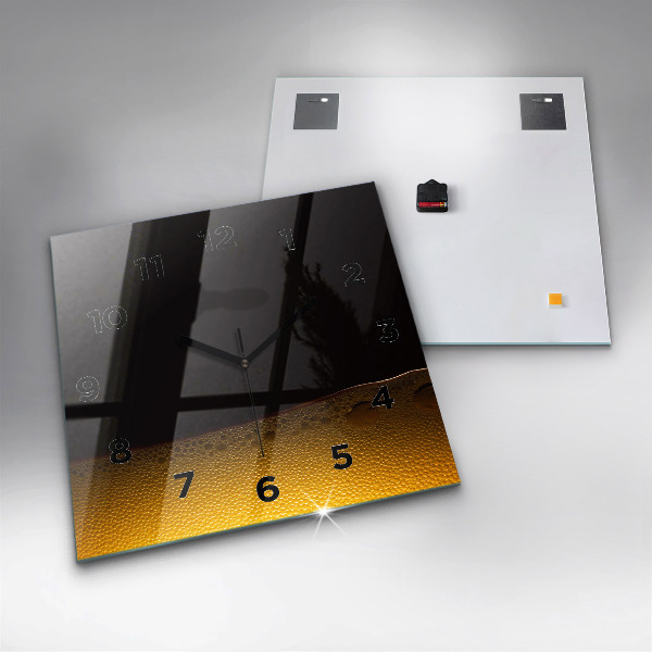 Square wall clock Orange juice