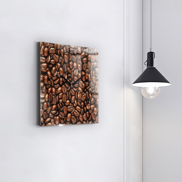 Square wall clock Coffee beans