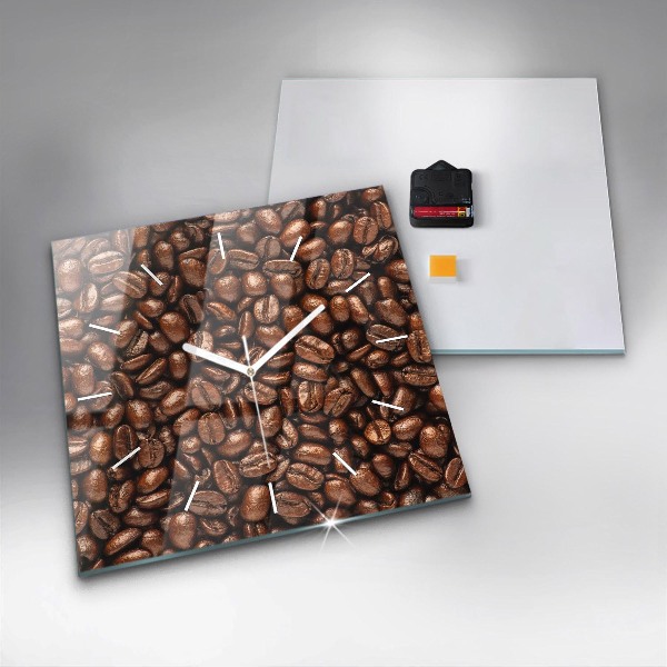 Square wall clock Coffee beans
