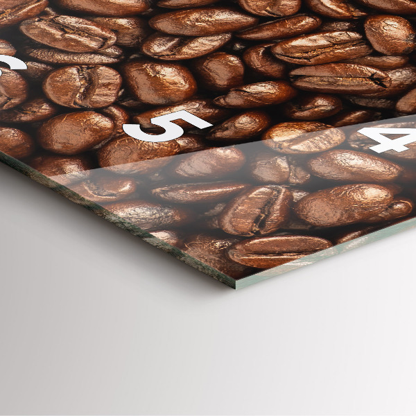 Square wall clock Coffee beans