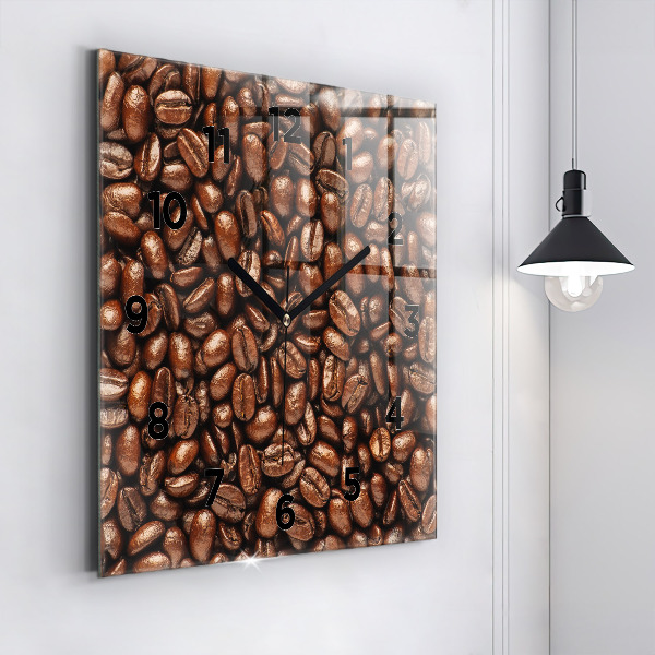 Square wall clock Coffee beans