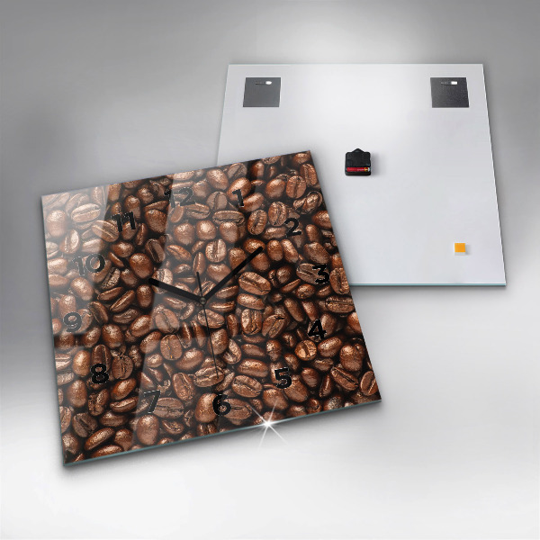 Square wall clock Coffee beans