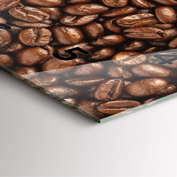 Square wall clock Coffee beans