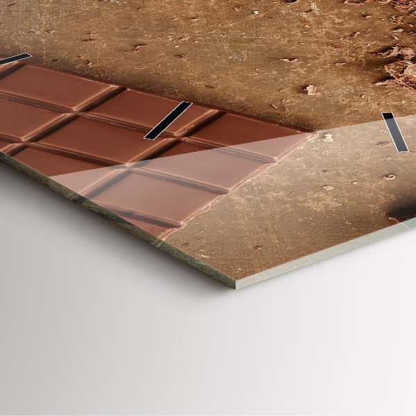 Square wall clock Chocolate bars