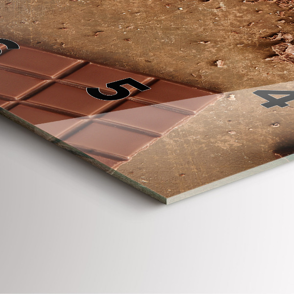 Square wall clock Chocolate bars