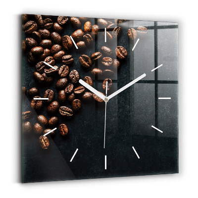 Square wall clock Coffee beans
