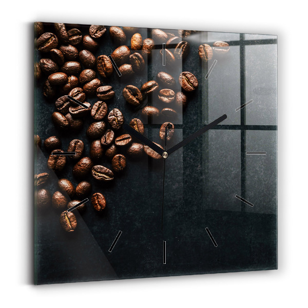 Square wall clock Coffee beans
