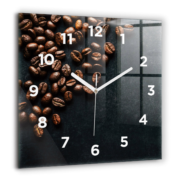 Square wall clock Coffee beans