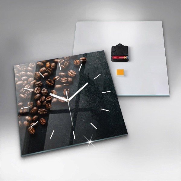 Square wall clock Coffee beans