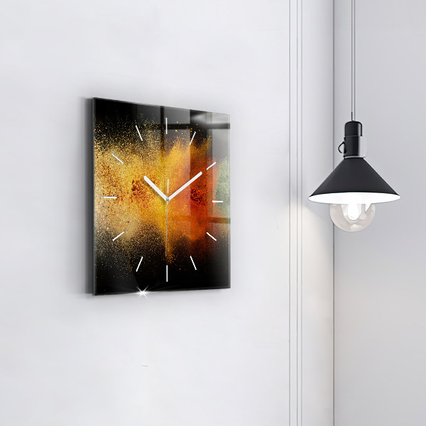 Square wall clock Spices scattered