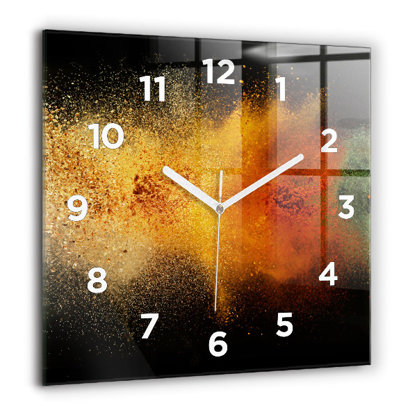 Square wall clock Spices scattered