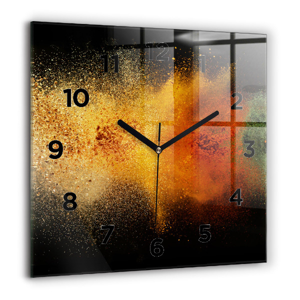 Square wall clock Spices scattered