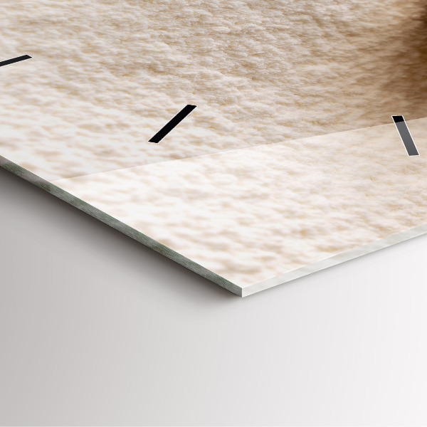 Square wall clock Flour and ears of grain