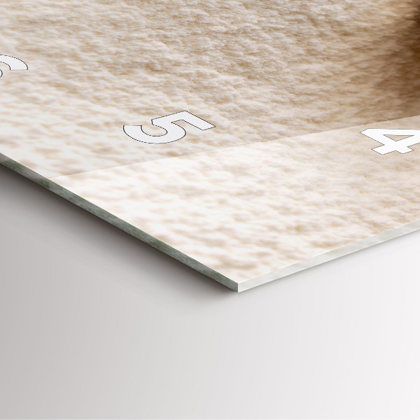 Square wall clock Flour and ears of grain