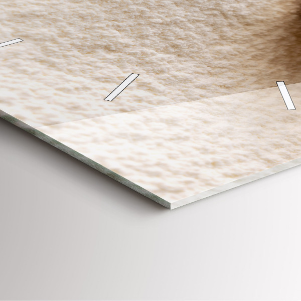 Square wall clock Flour and ears of grain