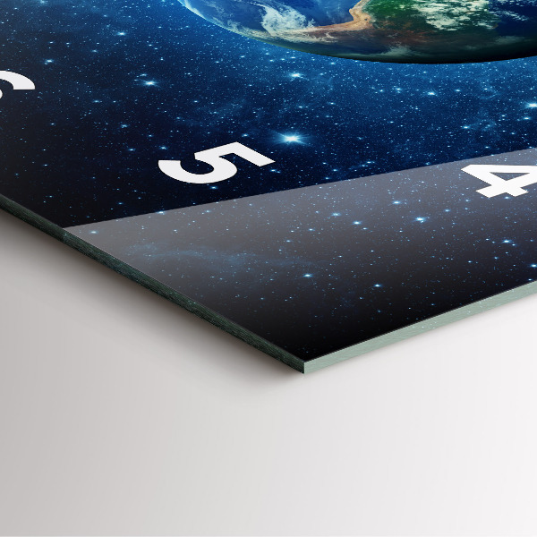 Square wall clock Earth and Galaxy – NASA