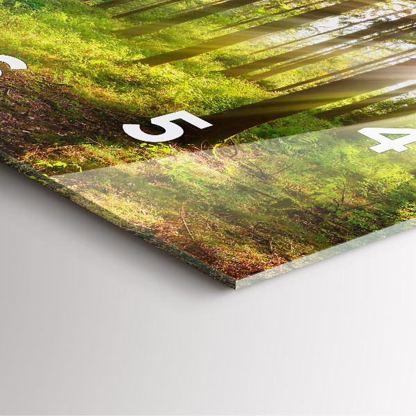 Square wall clock Forest sunrise