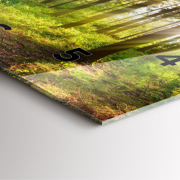 Square wall clock Forest sunrise