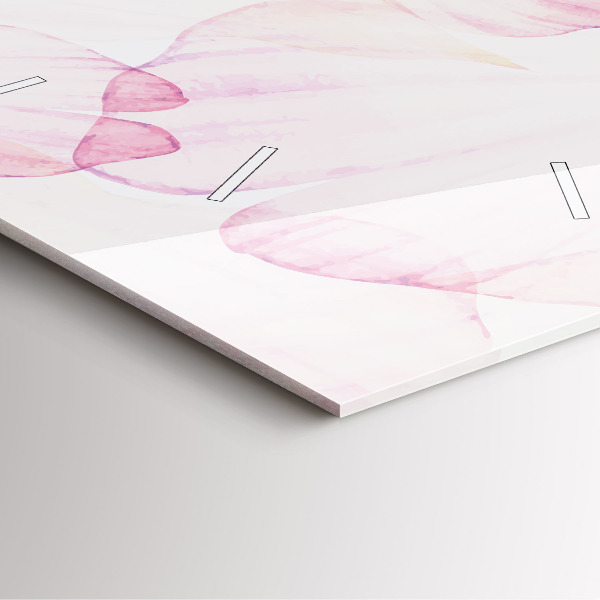 Square wall clock Watercolor petals