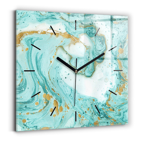 Square wall clock Marble texture