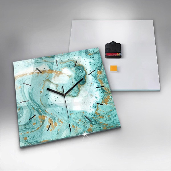 Square wall clock Marble texture