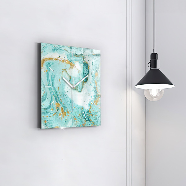 Square wall clock Marble texture