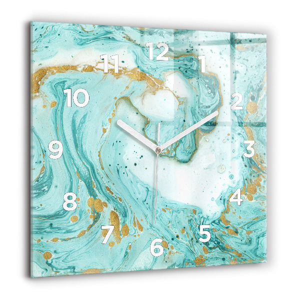 Square wall clock Marble texture
