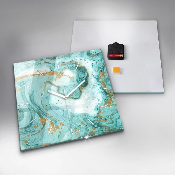 Square wall clock Marble texture