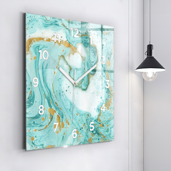 Square wall clock Marble texture