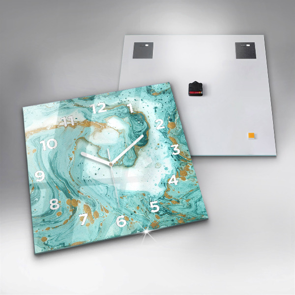 Square wall clock Marble texture