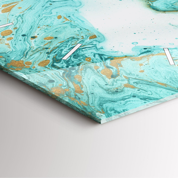 Square wall clock Marble texture