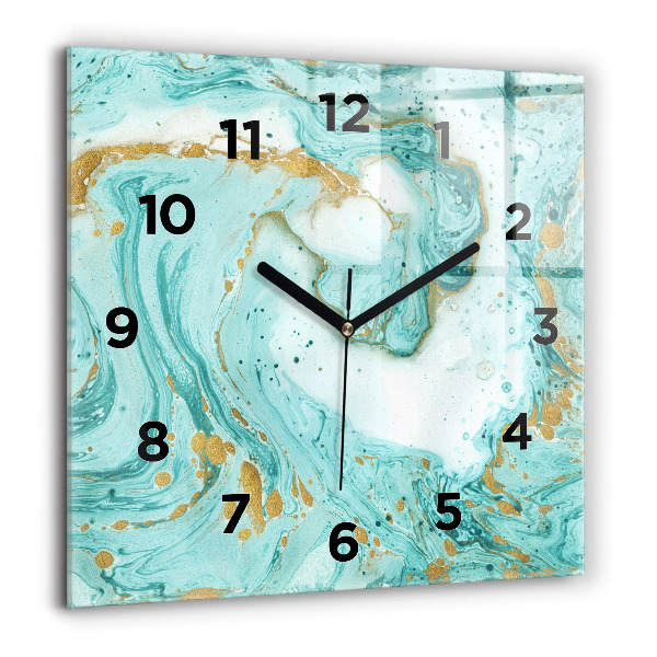 Square wall clock Marble texture
