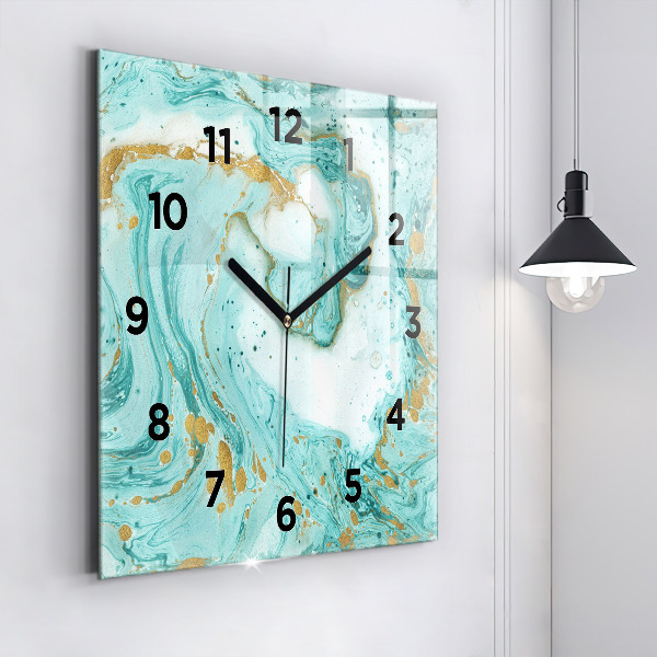 Square wall clock Marble texture