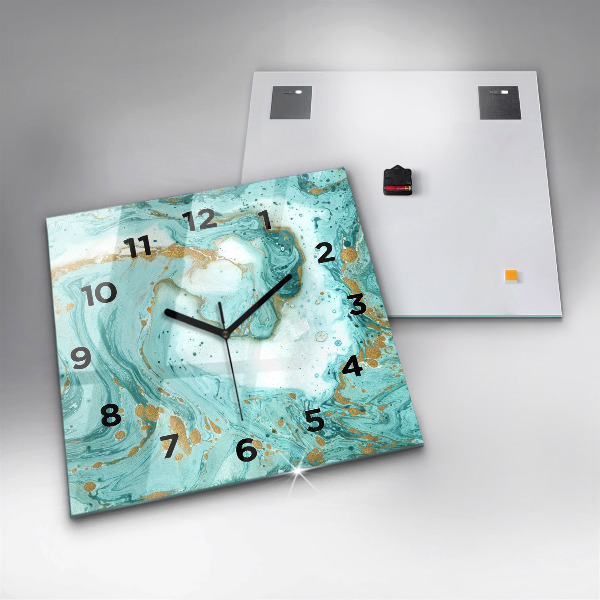 Square wall clock Marble texture