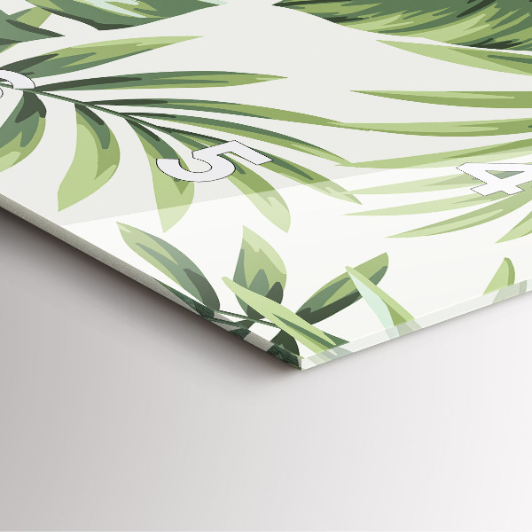 Square wall clock Tropical pattern