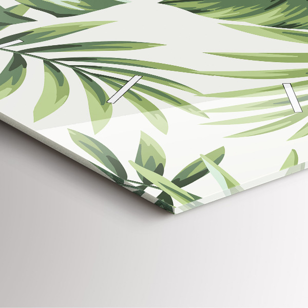 Square wall clock Tropical pattern
