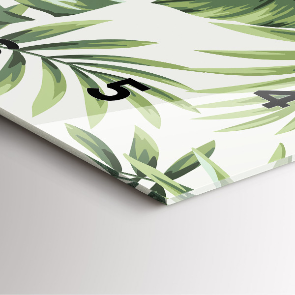 Square wall clock Tropical pattern