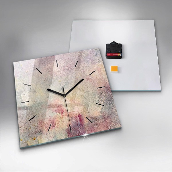 Square wall clock Painted abstraction