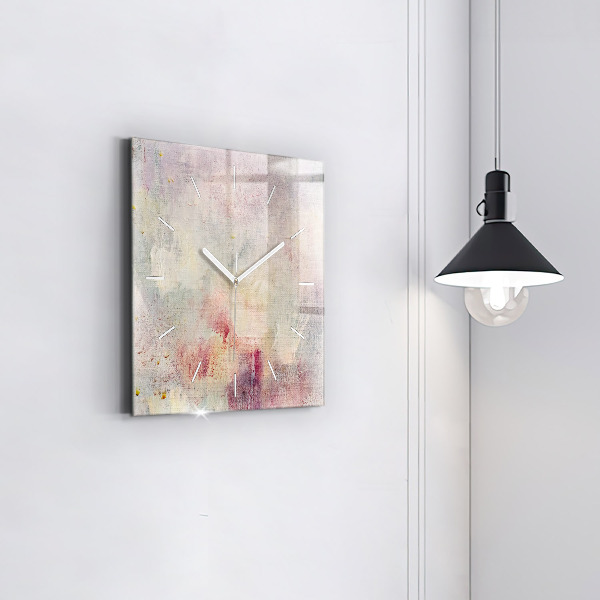 Square wall clock Painted abstraction