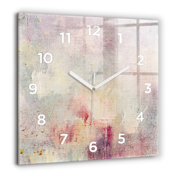 Square wall clock Painted abstraction