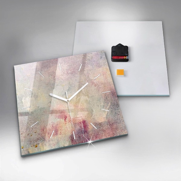 Square wall clock Painted abstraction