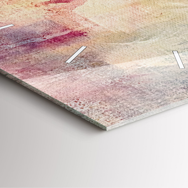Square wall clock Painted abstraction