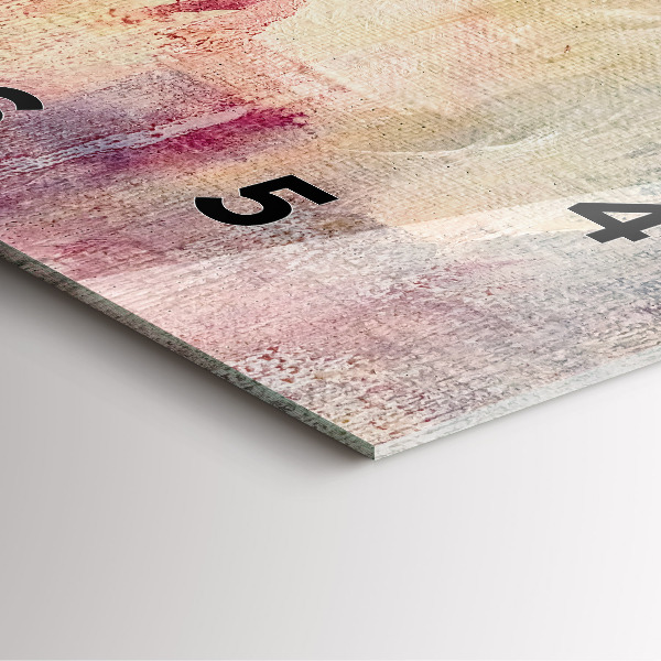 Square wall clock Painted abstraction