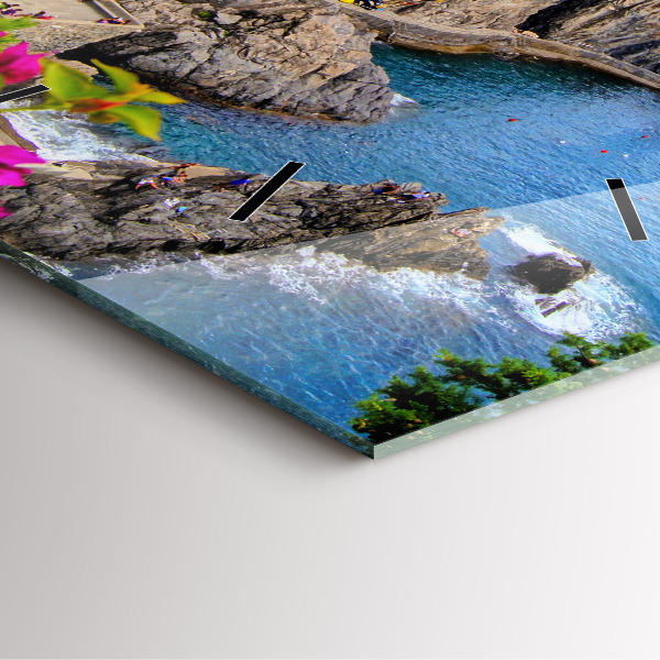 Square wall clock Cinque Terre Coast