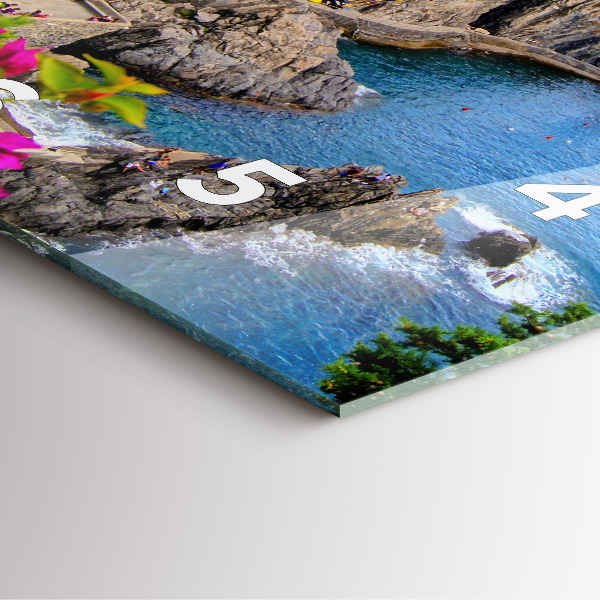 Square wall clock Cinque Terre Coast