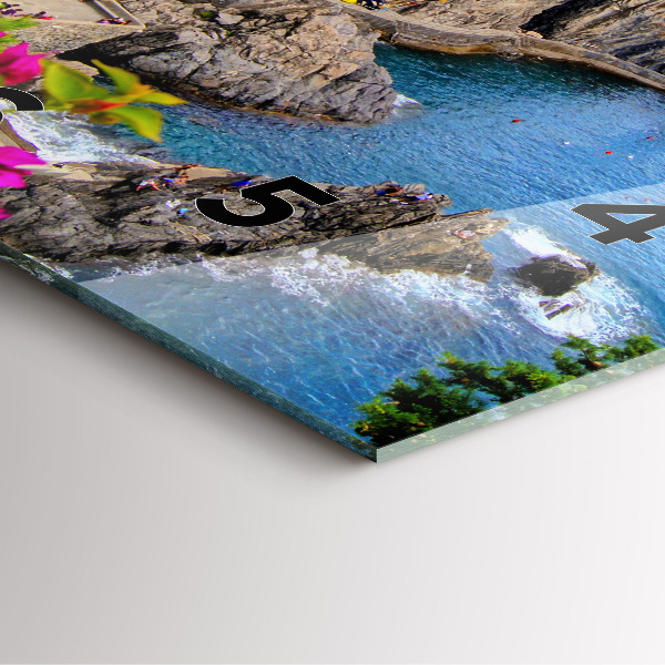 Square wall clock Cinque Terre Coast