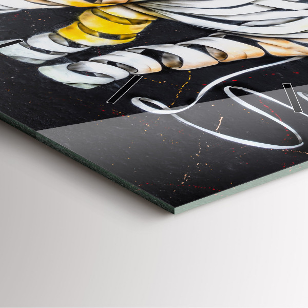 Square wall clock Abstract rhino