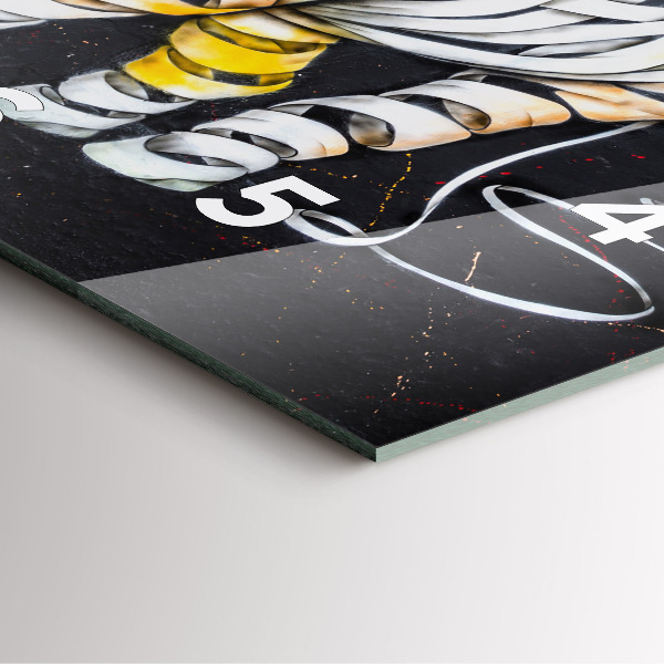 Square wall clock Abstract rhino