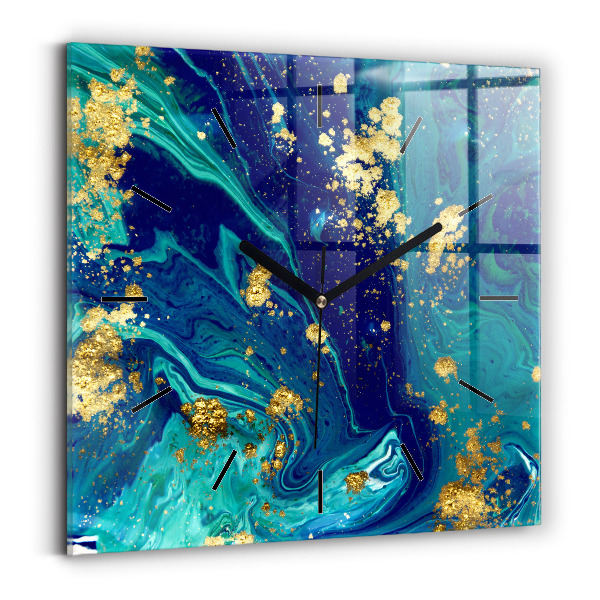 Square wall clock Modern abstraction